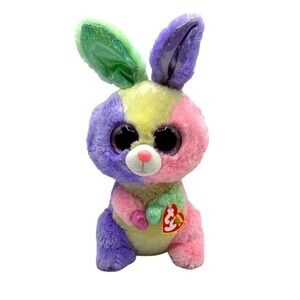 Ty Beanie Boo Bloom‎ The Rainbow Bunny Rabbit 10”